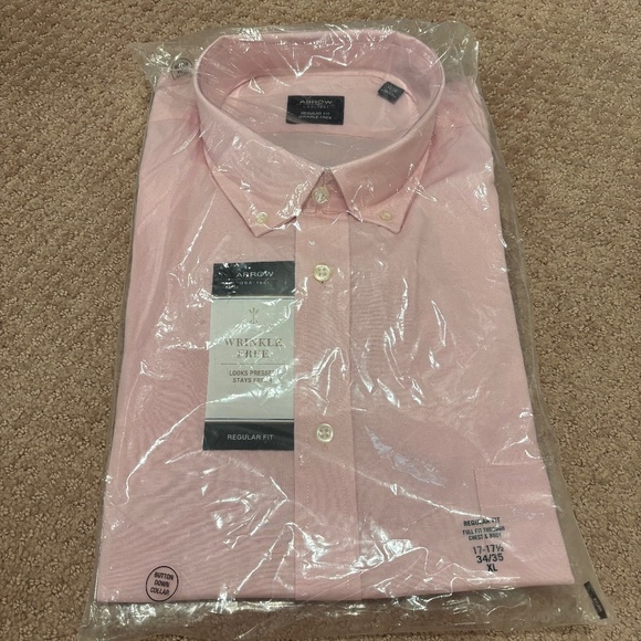 Arrow Van Heusen Regular Long Sleeve Button Down Size 17-17 1/2 34/35 New! - Picture 1 of 10